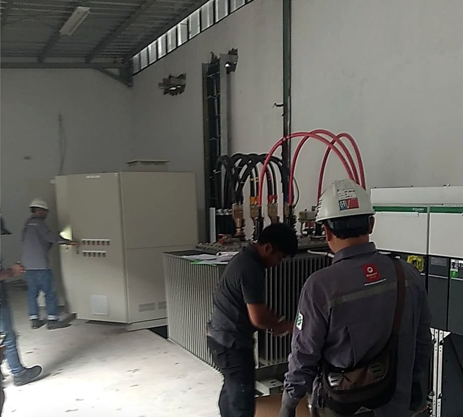 Electrical room with transformer and switchgear installation, Bandung factory