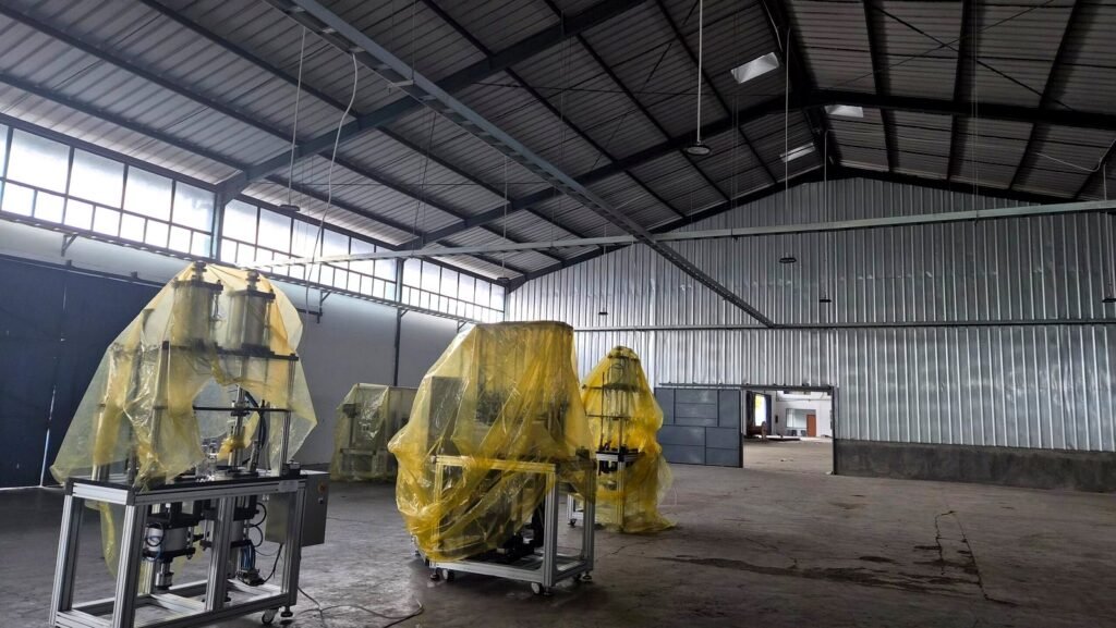 Production equipment delivered for installation, Bandung factory
